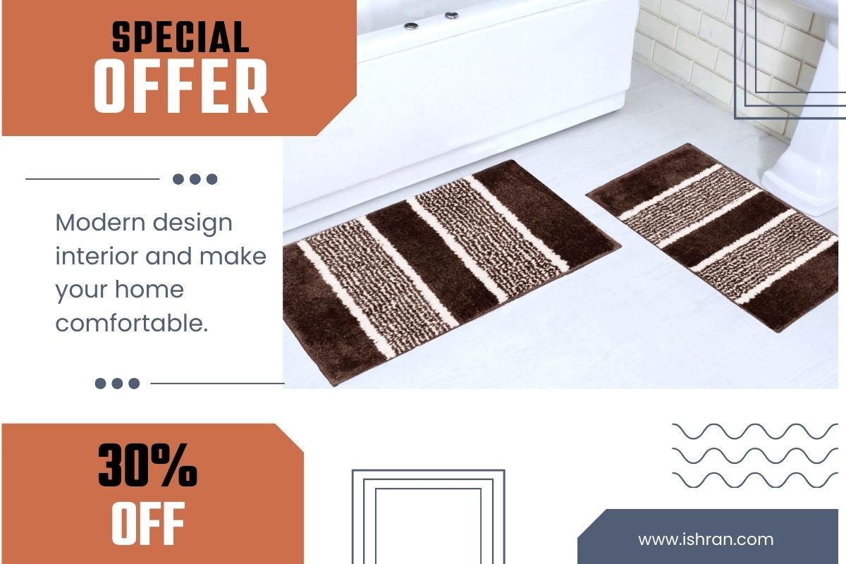 30% Off Premium Microfiber Bathmat for Bathroom | Ishran