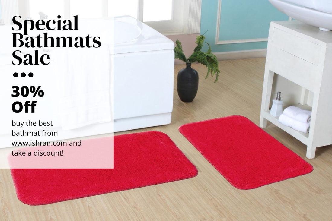 Buy Premium Bathmats Online – 30% Off Special Bathroom Mat Sale | Ishran