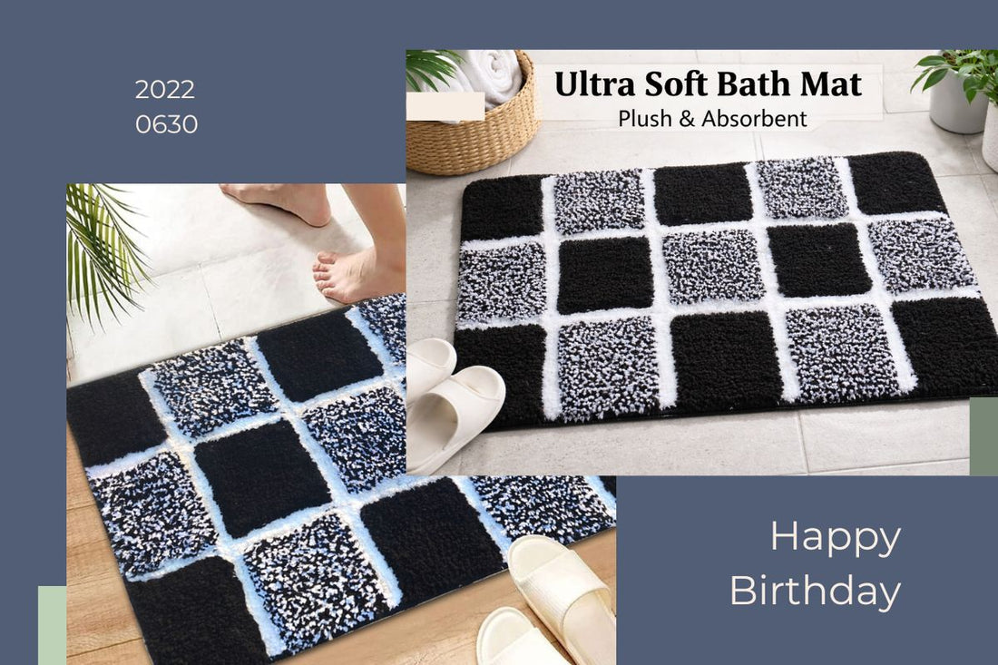 Ultra Soft Bath Mat | Plush, Absorbent & Anti-Slip Bathroom Mat | Stylish Home Decor by Ishran