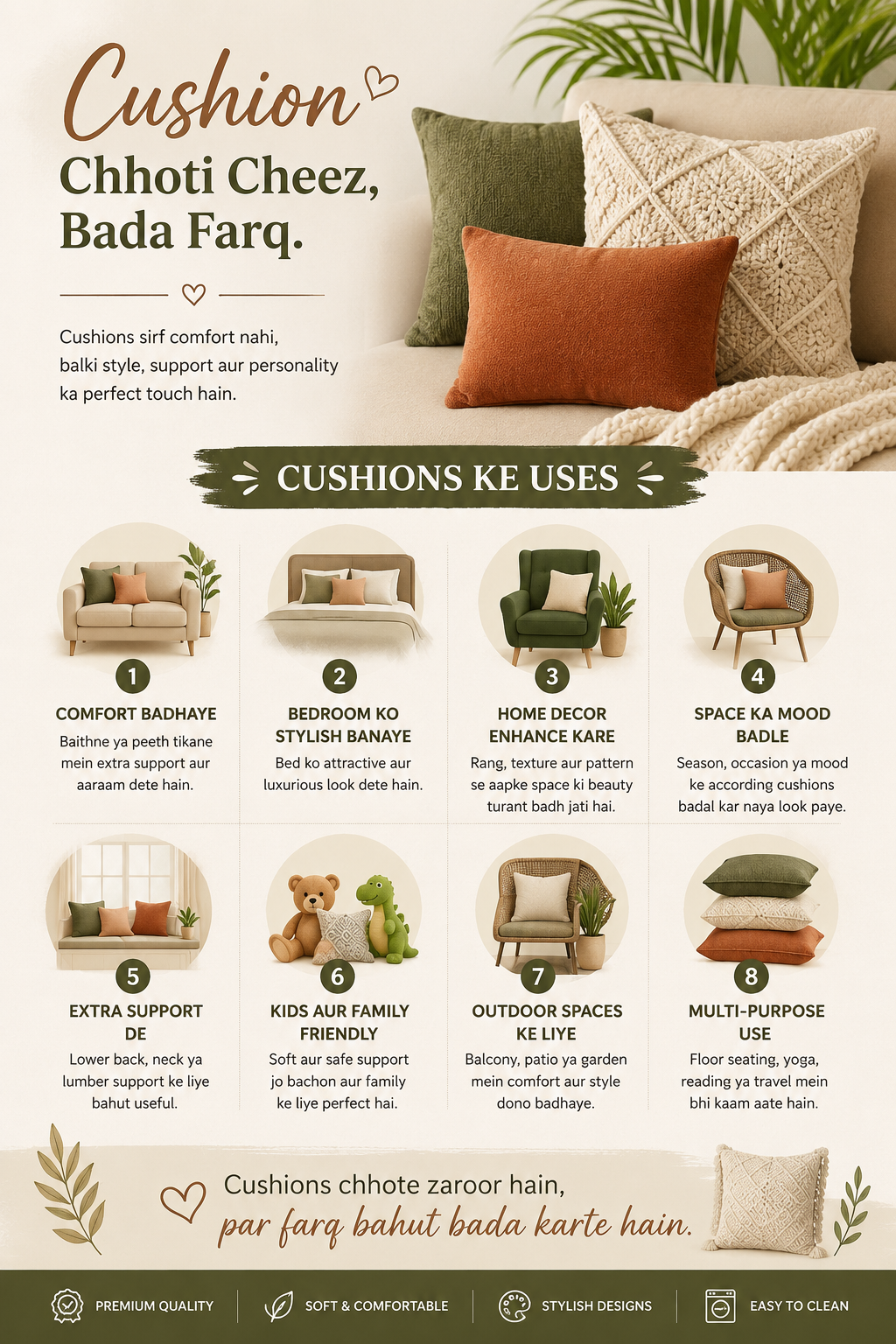 Why Are Cushions Essential for Comfort & Home Style? | ISHRAN