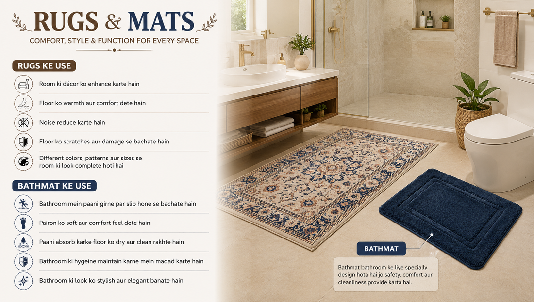 How Do Rugs and Bathmats Improve Home Comfort? | ISHRAN