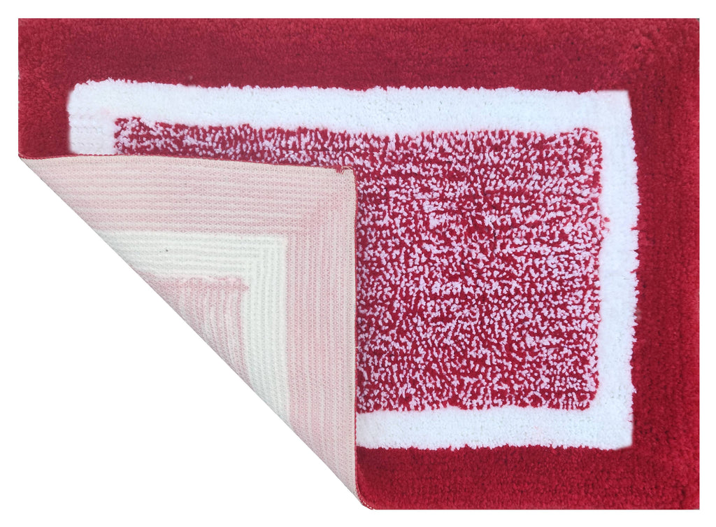 Anti slip backing of microfiber door mat showing strong grip base