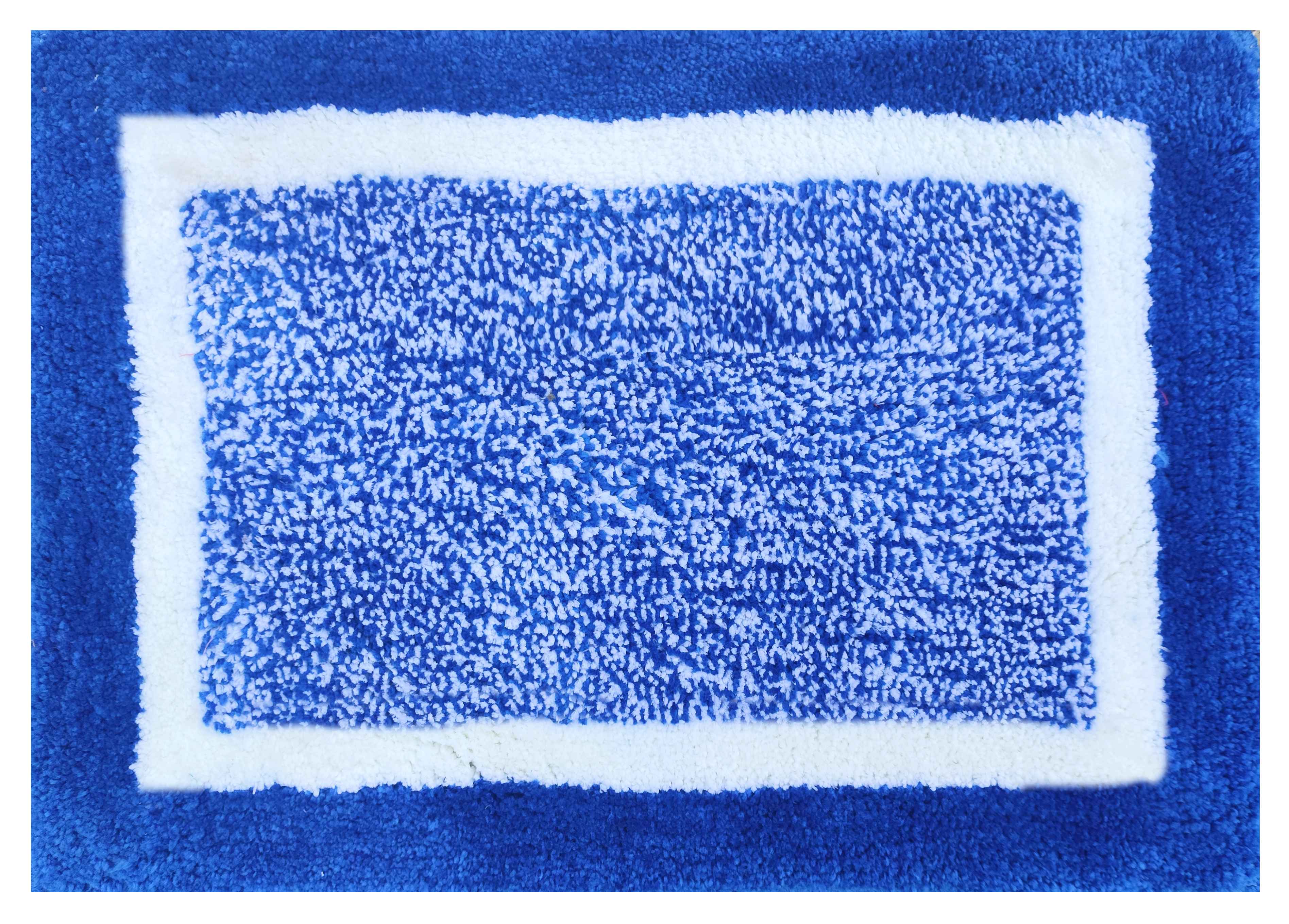 Soft microfiber door mat used at bathroom entrance area