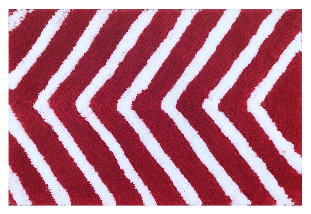 Quick dry microfiber floor rug bathmat set arrow design for bathroom use