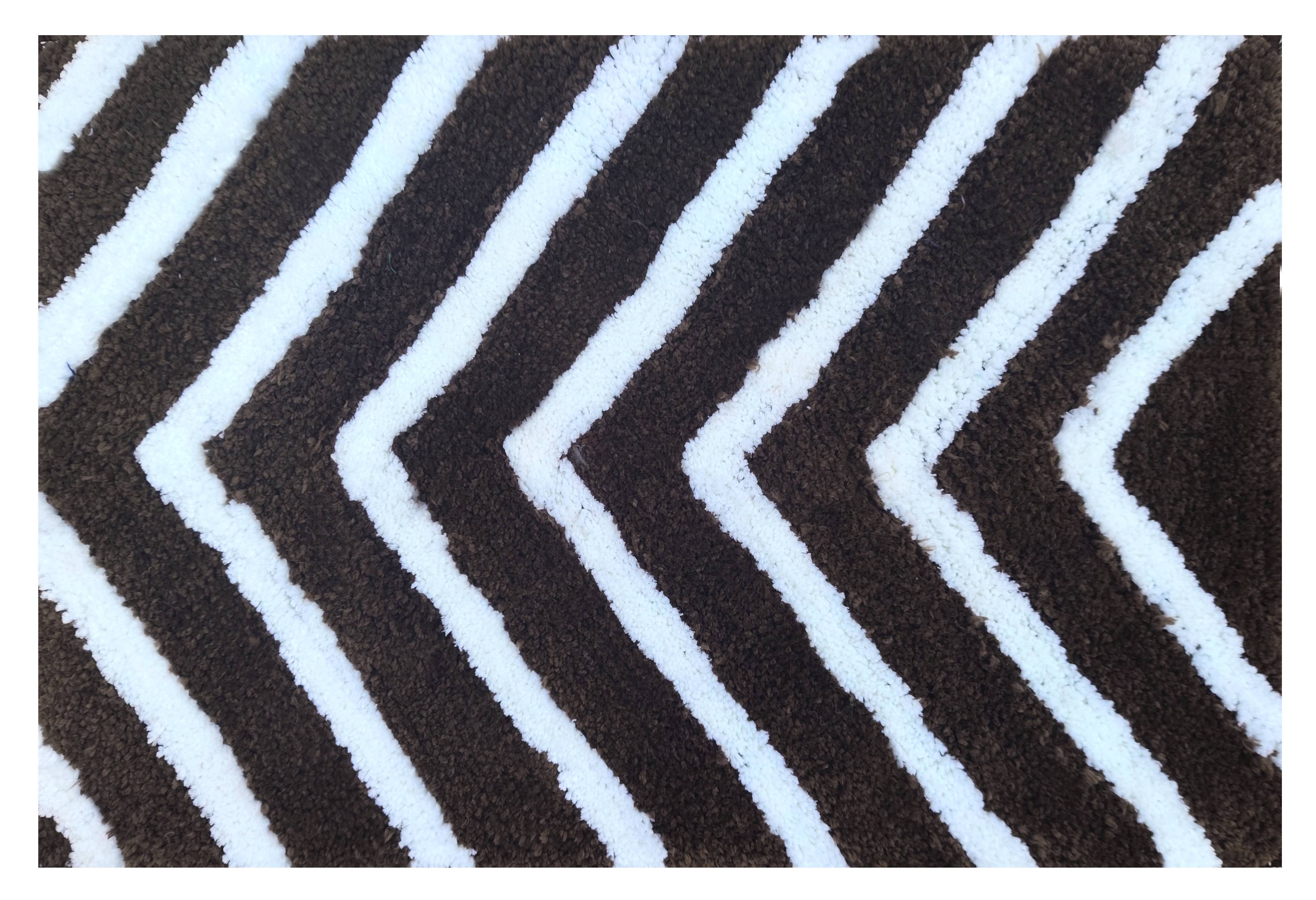 Stylish arrow pattern microfiber floor rug set 40x60 cm Ishran