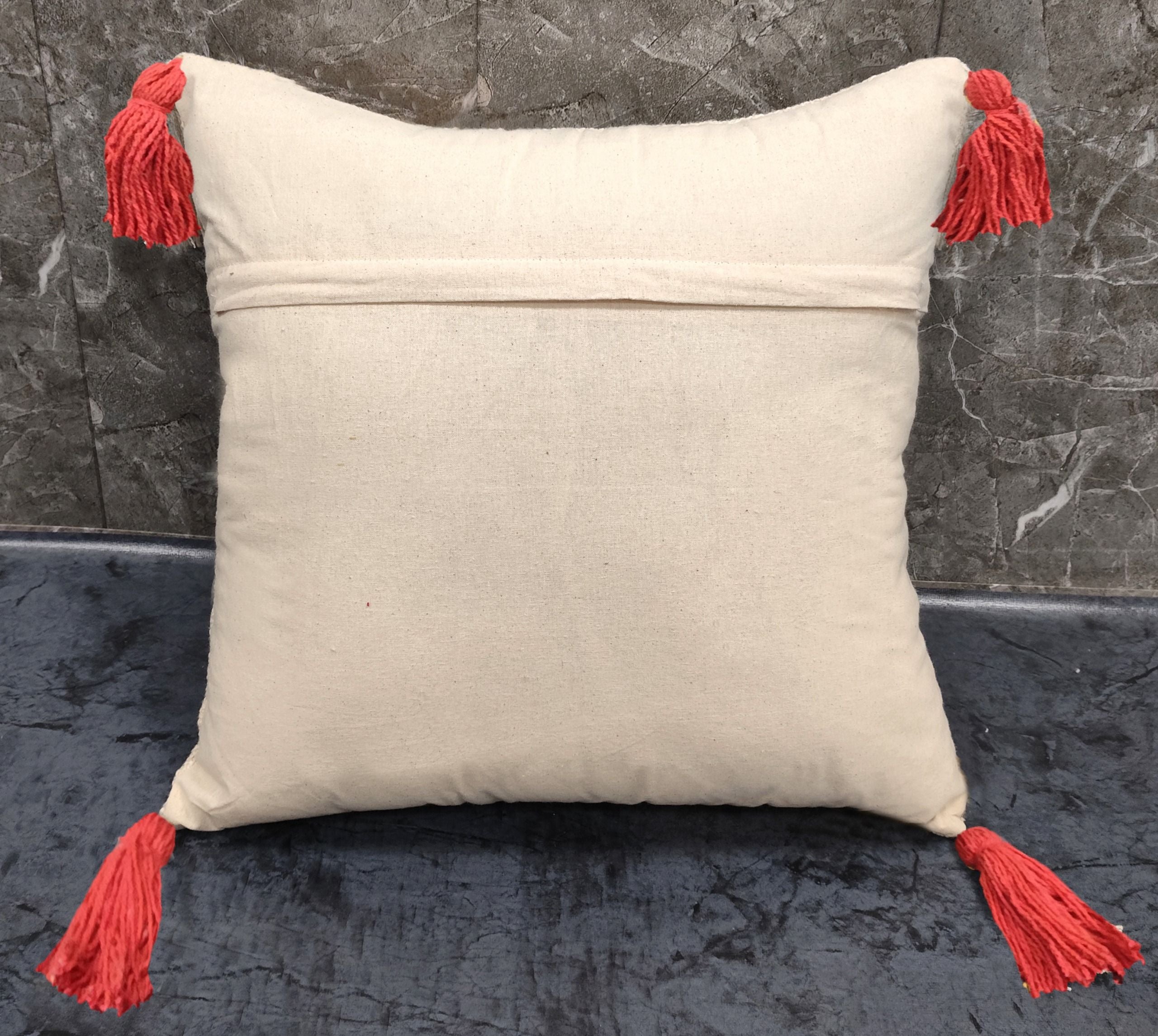 Designer Rainbow Pillow Tufted Throw Cushion for Home Styling