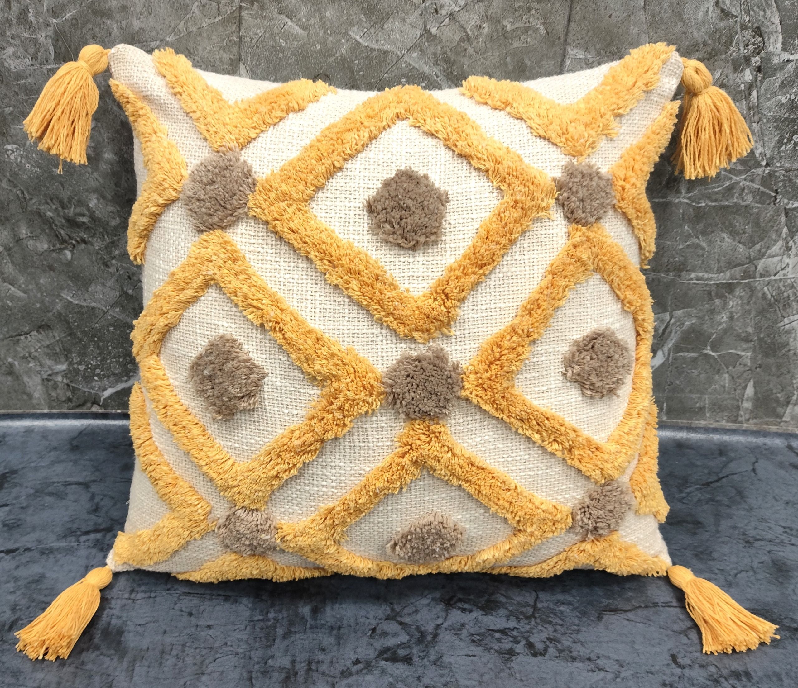 Premium Tufted Slub Cotton Sofa Cushion Cover for Living Room Sofa