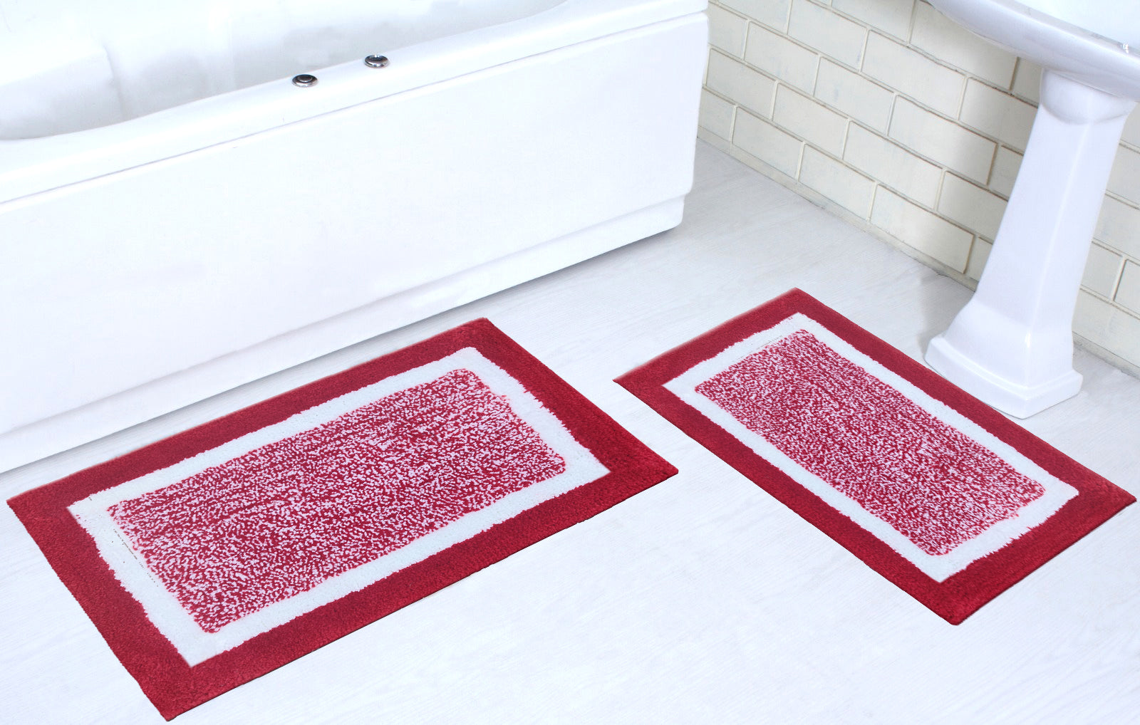 Bathroom door mat bathmat set 2 pcs used near sink and tub