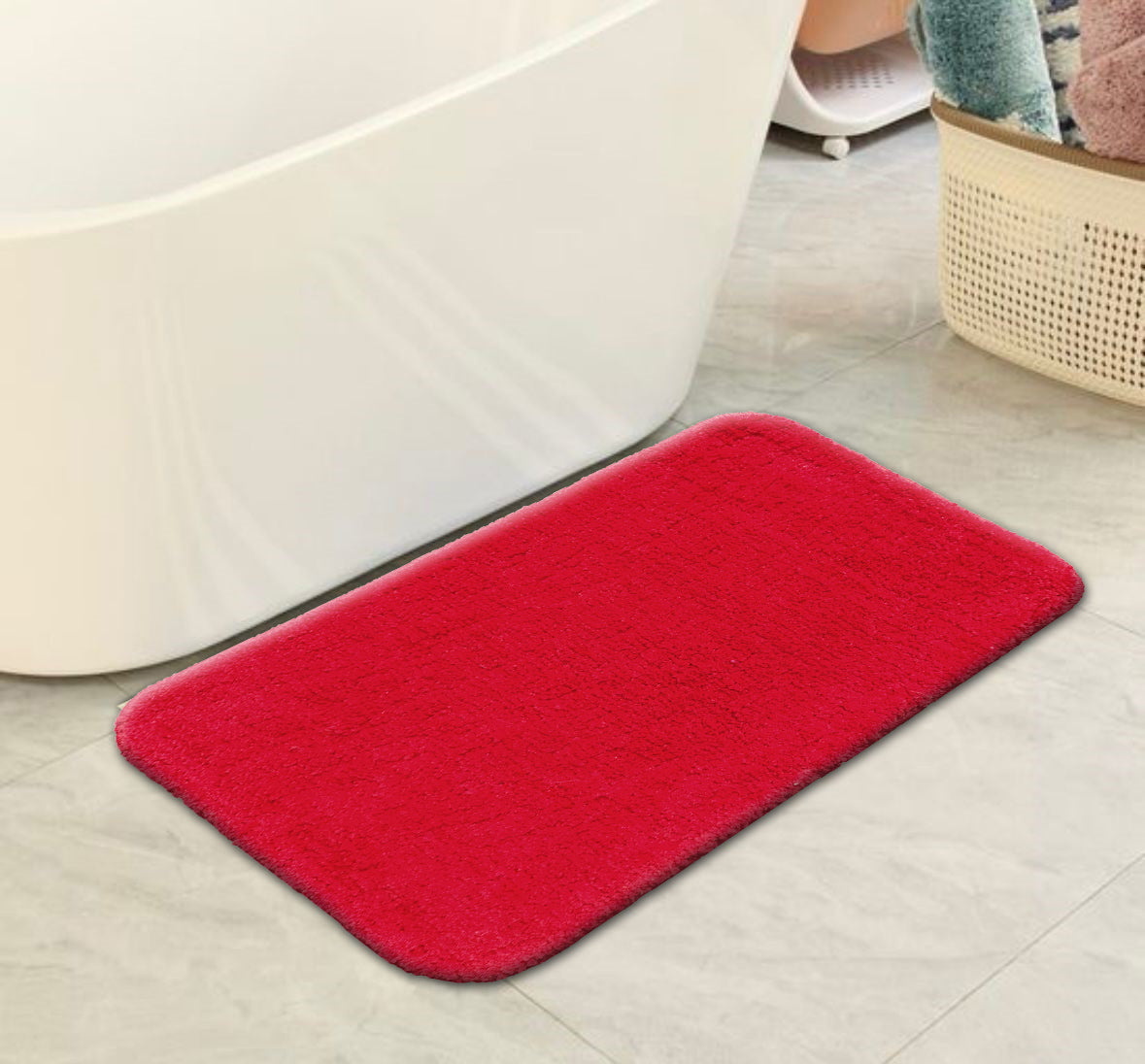 Microfiber solid bath rug bathmat Revival rugs style near shower