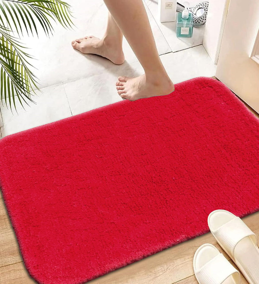 Microfiber area rug bathmat set for daily bathroom use