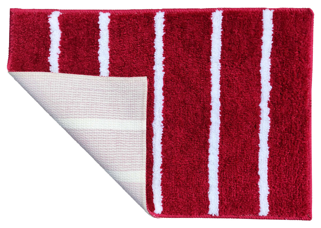 Bottom rubber backing of stripe bathmat best rug non skid design