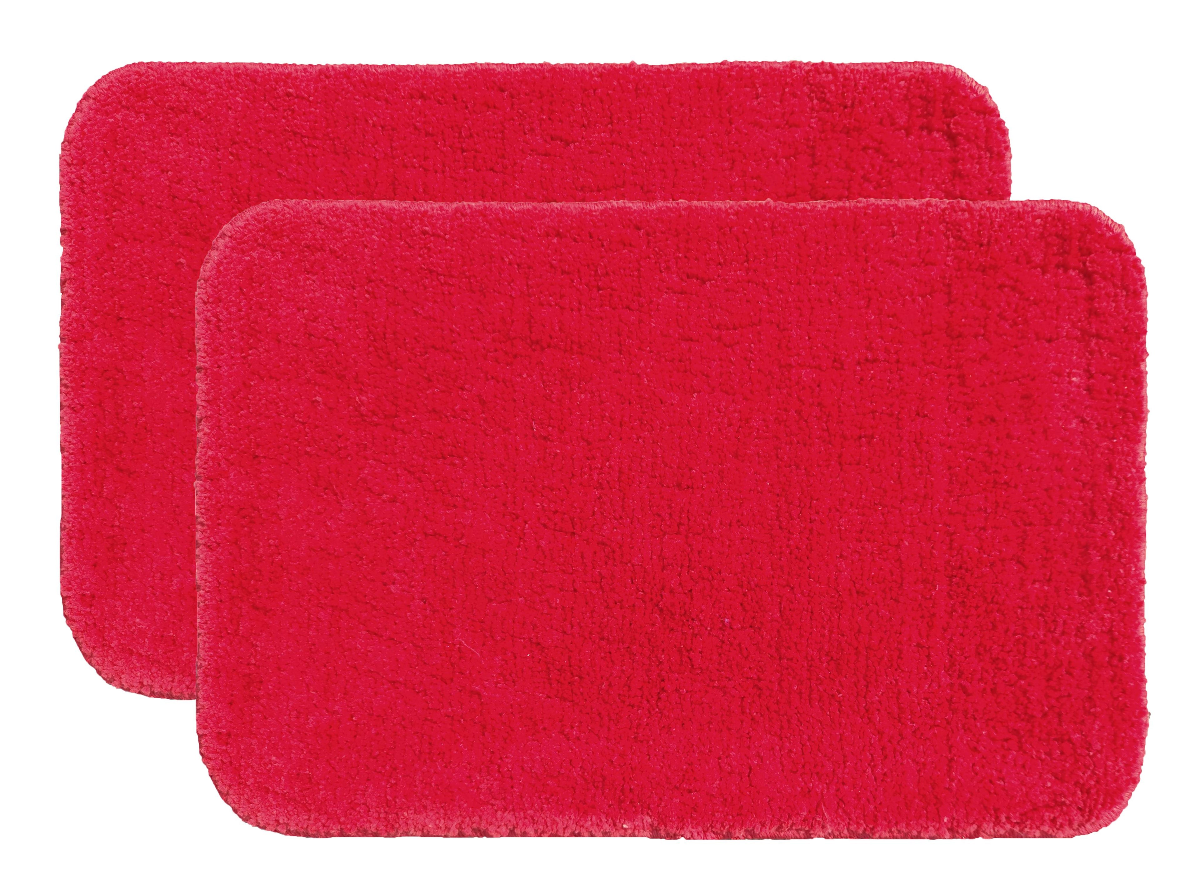 Durable microfiber solid area rug bathmat set 2 pieces