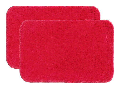 Durable microfiber solid area rug bathmat set 2 pieces
